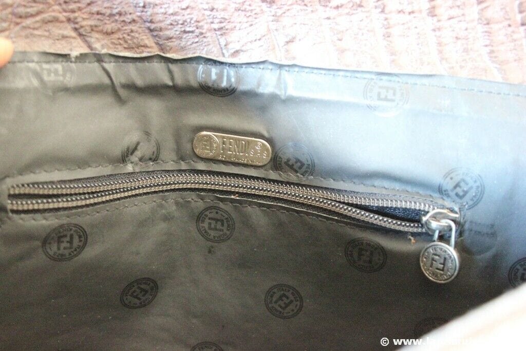 FENDI ROMA 1925 BORSA VINTAGE IN PELLE MARRONE REAL LEATHER WOMAN HAND BAG ITALY Borse Scialli & Foulard