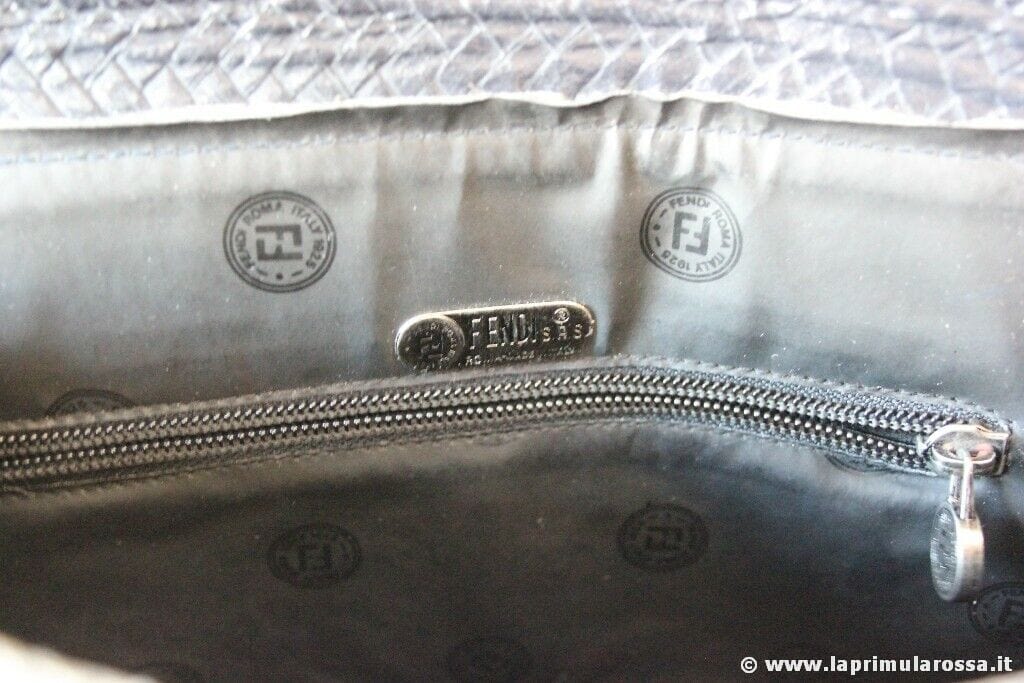 FENDI ROMA 1925 ITALY BORSA A BUSTA VINTAGE IN PELLE BLU LEATHER WOMAN HAND BAG Borse Scialli & Foulard
