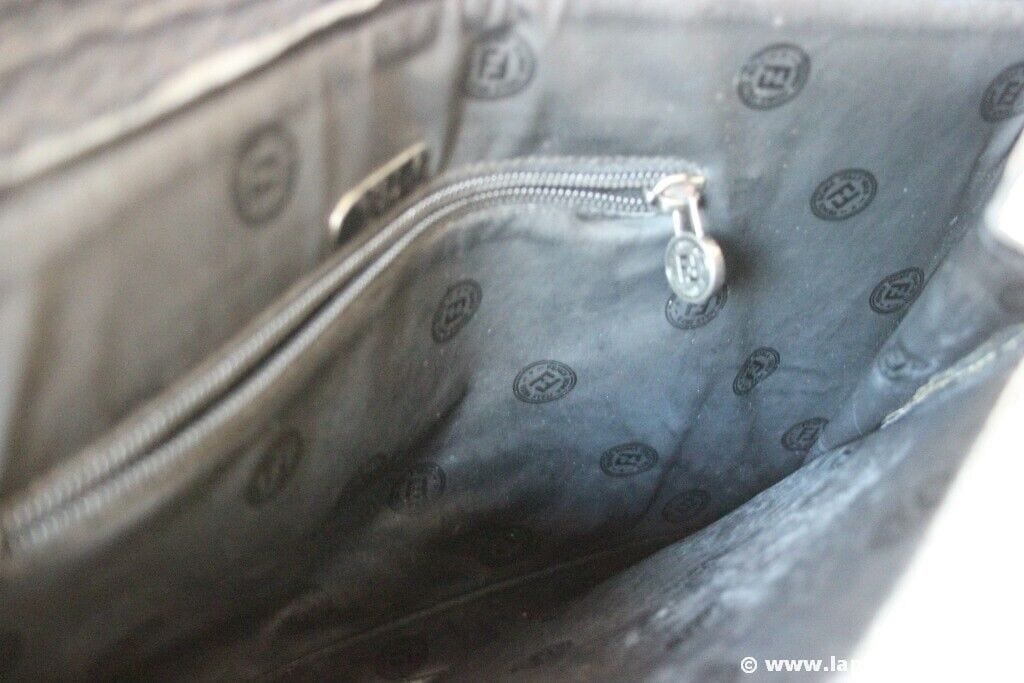 FENDI ROMA 1925 ITALY BORSA A BUSTA VINTAGE IN PELLE BLU LEATHER WOMAN HAND BAG Borse Scialli & Foulard