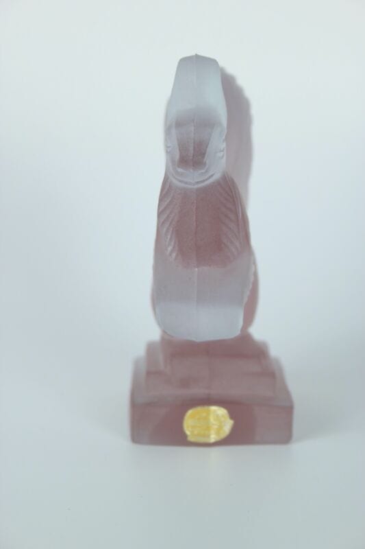 Fermacarte in vetro vintage statuetta Scoiattolo scultura da collezione Boemia Ottone