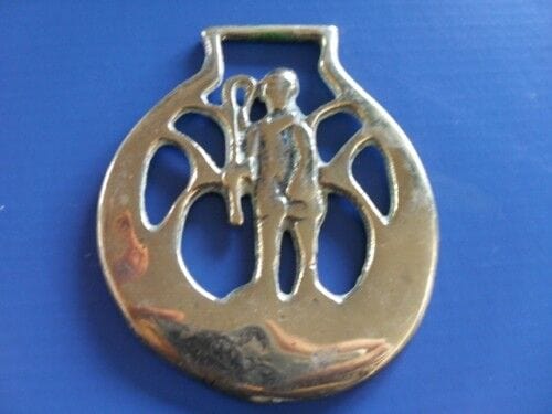 FINIMENTO D'EPOCA IN OTTONE PER CAVALLI \ VINTAGE HORSE BRASS Ottone