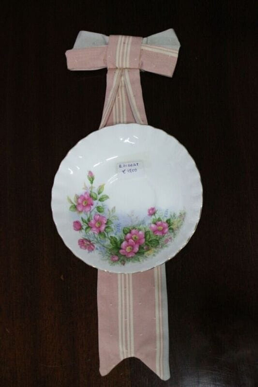 FIOCCO DECORATIVO VINTAGE IN TESSUTO H CM 33 / CRAVATTA DA PARETE IN STOFFA Vintage