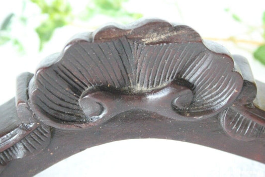 FREGIO DECORATIVO ANTICO IN LEGNO H cm 24 -CIMASA EPOCA 800 IN MOGANO - INTAGLIO Restauro