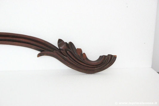 FREGIO DECORATIVO ANTICO IN LEGNO L.cm 69 INTAGLIO EPOCA 800 - CIMASA IN MOGANO Restauro