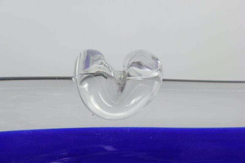 Gondola in vetro blu di murano souvenir Venezia Italia anni 50 60 nave barca Vintage