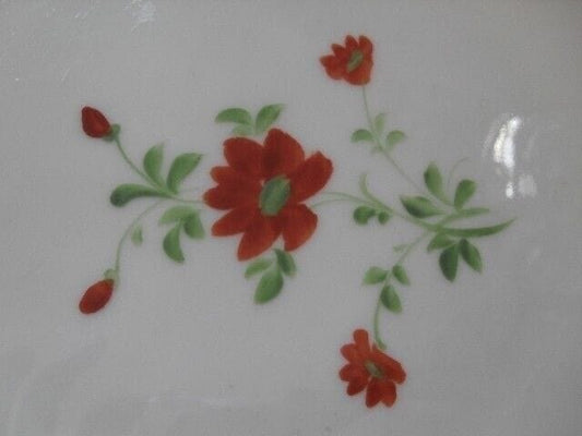 GRANDE PIATTO ANTICO IN CERAMICA DECORATO A MANO - VECCHIO VASSOIO QUADRATO Ceramiche e Porcellane