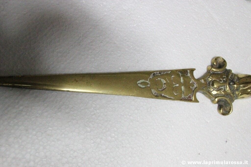 GRANDE SFOGLIA CARTE D'EPOCA IN OTTONE L.cm 35 VINTAGE SOLID BRASS PAPER KNIFE Ottone