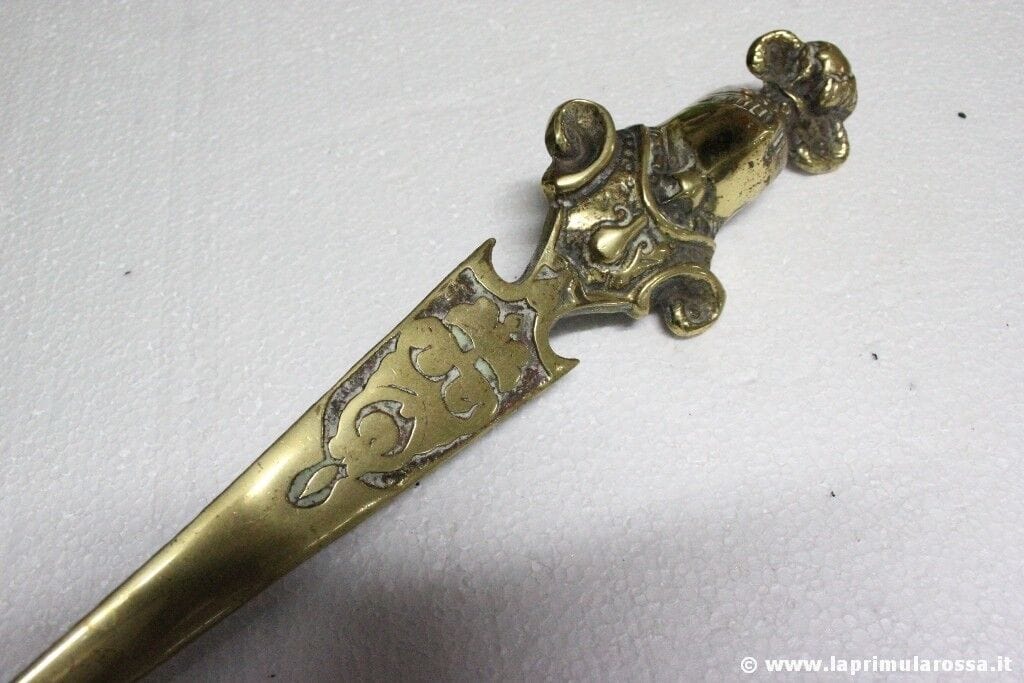 GRANDE SFOGLIA CARTE D'EPOCA IN OTTONE L.cm 35 VINTAGE SOLID BRASS PAPER KNIFE Ottone