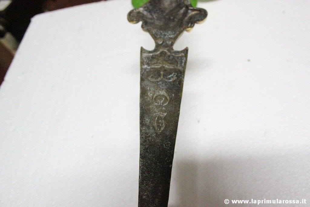 GRANDE SFOGLIA CARTE D'EPOCA IN OTTONE L.cm 35 VINTAGE SOLID BRASS PAPER KNIFE Ottone