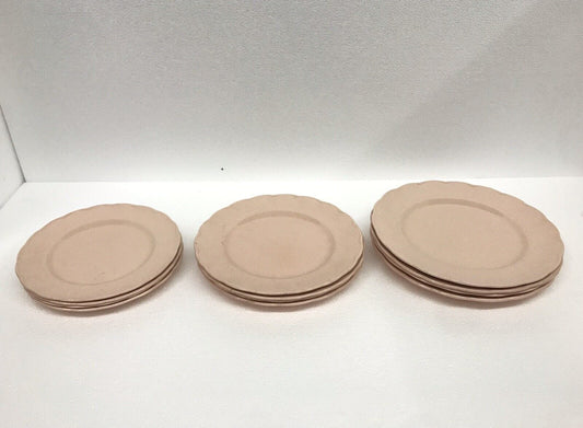 GRINDLEY SERVIZIO DI PIATTI INGLESI ANTICHI IN CERAMICA COLORE ROSA 16 Pz Ceramiche e Porcellane