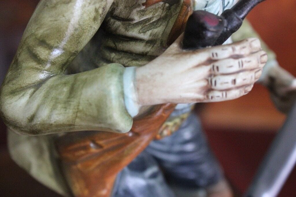 HUNTER VINTAGE LARGE PORCELAIN CAPODIMONTE H cm 33 MADE ITALY - FIGURA D'EPOCA Ceramiche e Porcellane