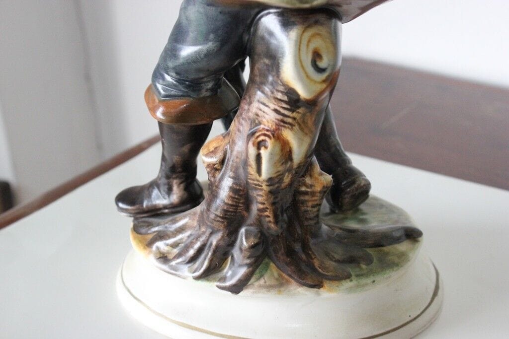 HUNTER VINTAGE LARGE PORCELAIN CAPODIMONTE H cm 33 MADE ITALY - FIGURA D'EPOCA Ceramiche e Porcellane