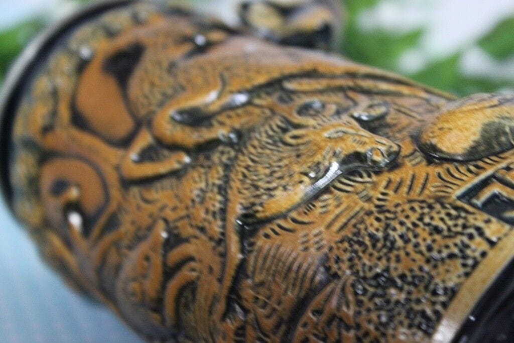 JAGER FREUD DIE GRUNE HEID BOCCALE D'EPOCA IN CERAMICA MANICO CON VOLPE H CM 24 Birra & dintorni