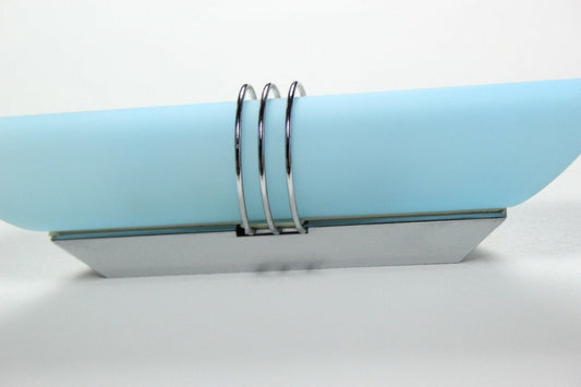 LAMPADA DA PARETE MODERNARIATO APPLIQUE CROMATO DIFFUSORE IN VETRO INCAMICIATO Lampade Appliques