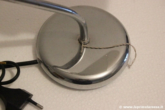 LAMPADA DA TAVOLA RETRO' IN METALLO CROMATO CERAMICA E VETRO - ABAT JOUR Lampade Appliques