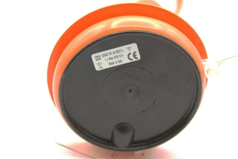 Lampada da tavolo arancione vintage per scrivania in metallo cristallo GIBAS Lampade Appliques