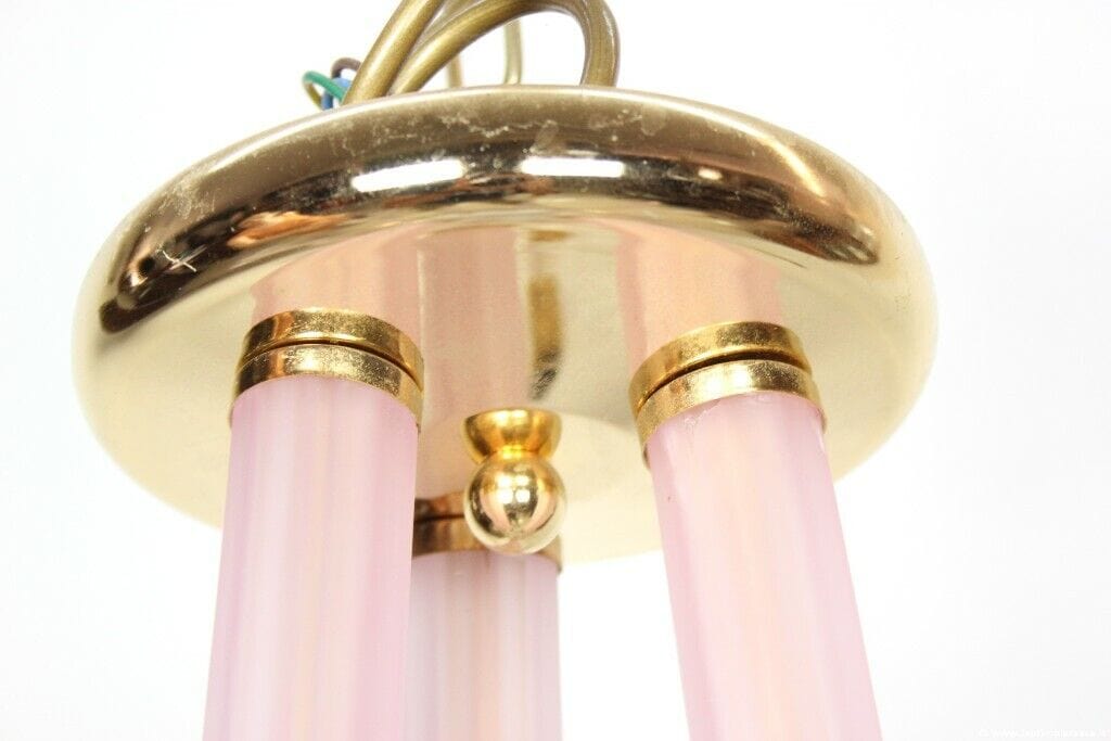 LAMPADARIO VINTAGE A SEI BRACCI IN VETRO MURANO MADE IN ITALY CHANDELIER Lampade Appliques