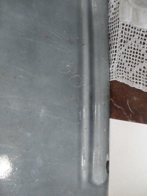 LASTRA IN FERRO D'EPOCA CON PAESAGGIO DIPINTO H cm67 GRANDE PANNELLO SHABBY CHIC Quadri