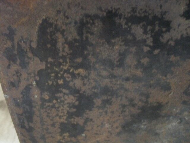 LASTRA IN FERRO D'EPOCA CON PAESAGGIO DIPINTO H cm67 GRANDE PANNELLO SHABBY CHIC Quadri