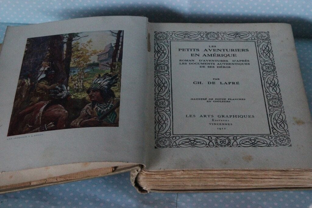 LE PETITS AVENTURIERS EN AMERIQUE VECCHIO LIBRO CHARLES DE LAPRE' ANNO 1911 Libri