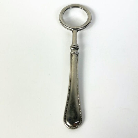 Lente di Ingrandimento a mano in argento Silver Plated antica Vintage anni 50 Attrezzi e Strumenti