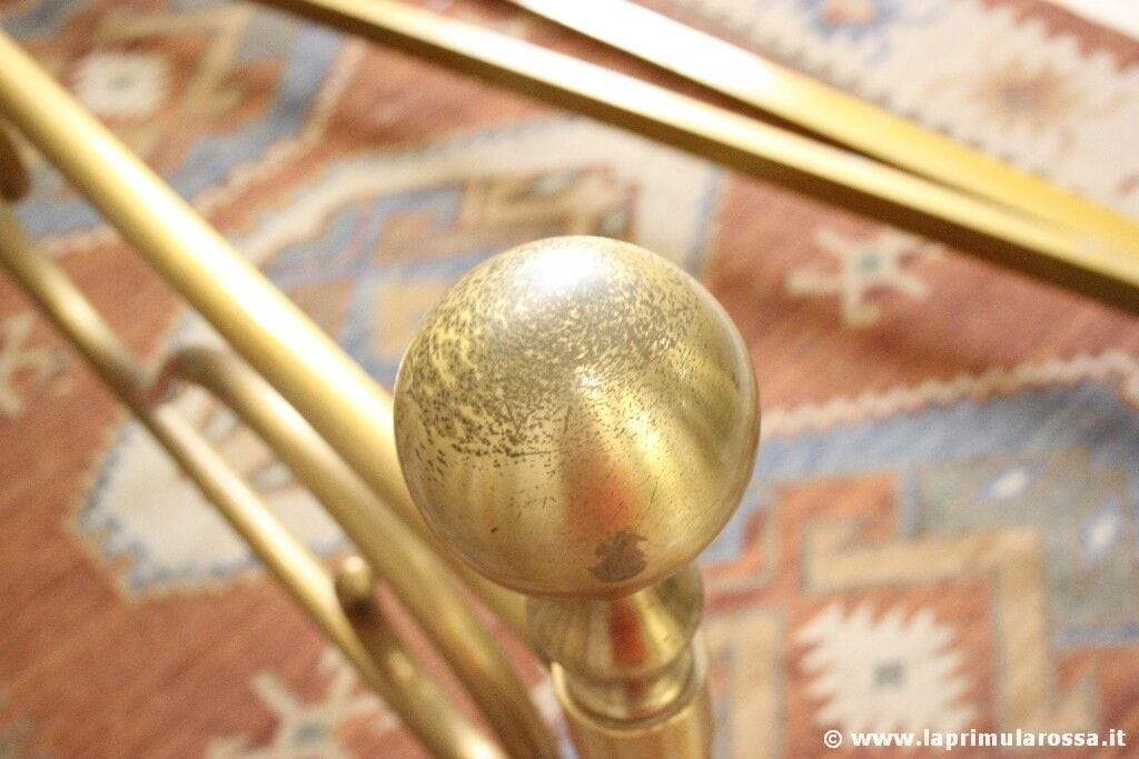 LETTO MATRIMONIALE VINTAGE IN OTTONE RIVA DI CANTU - TESTATA E PEDIERA 2 PIAZZE Arredamento