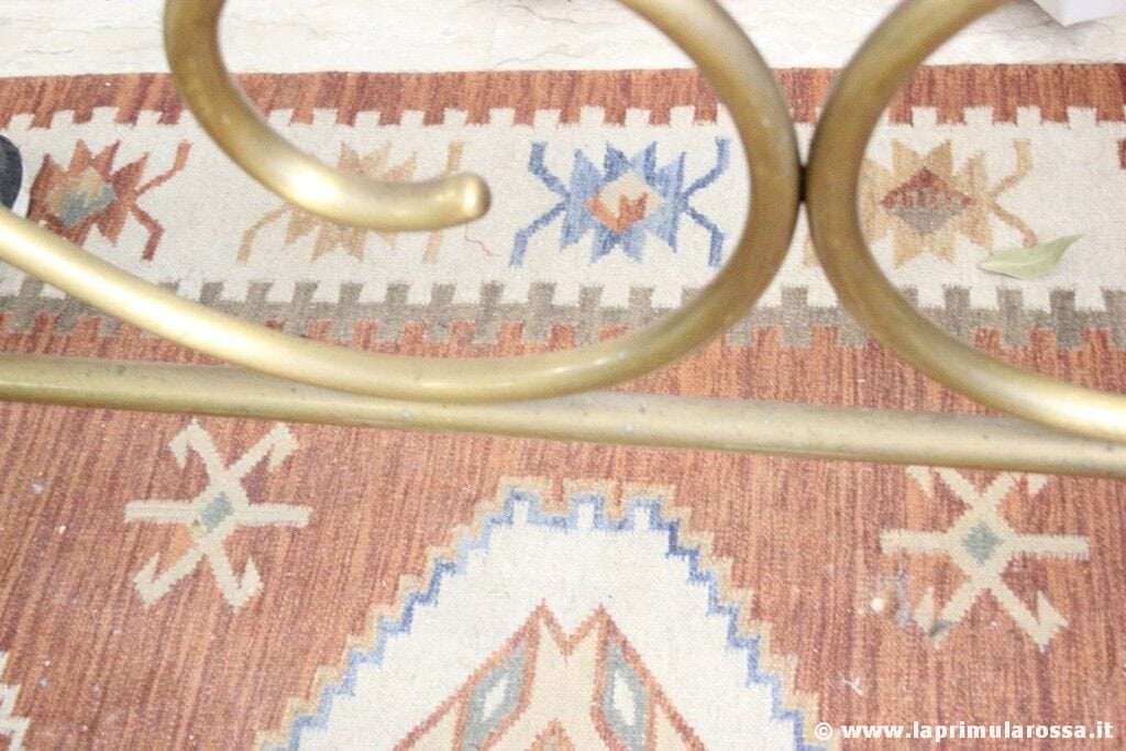 LETTO MATRIMONIALE VINTAGE IN OTTONE RIVA DI CANTU - TESTATA E PEDIERA 2 PIAZZE Arredamento