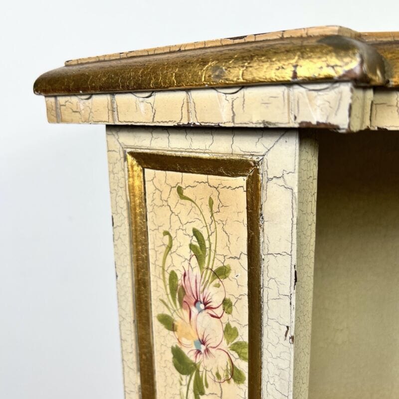 Libreria a giorno consolle stile antica veneziano 700 laccata dipinta in legno Complementi d'arredo