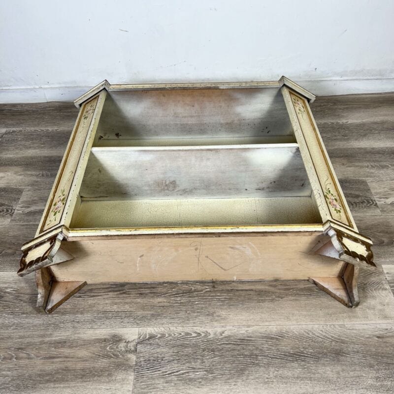 Libreria a giorno consolle stile antica veneziano 700 laccata dipinta in legno Complementi d'arredo