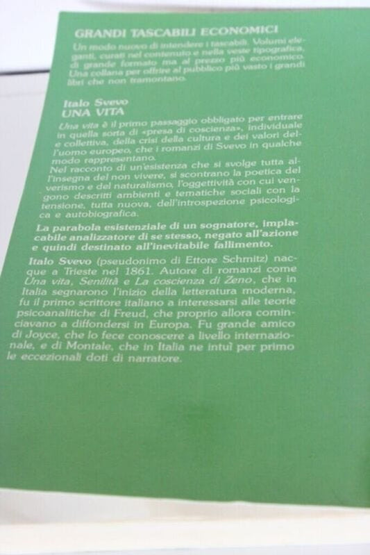 LIBRO UNA VITA - ITALO SVEVO ANNO 1989 EDITORE NEWTON COMPTON Libri