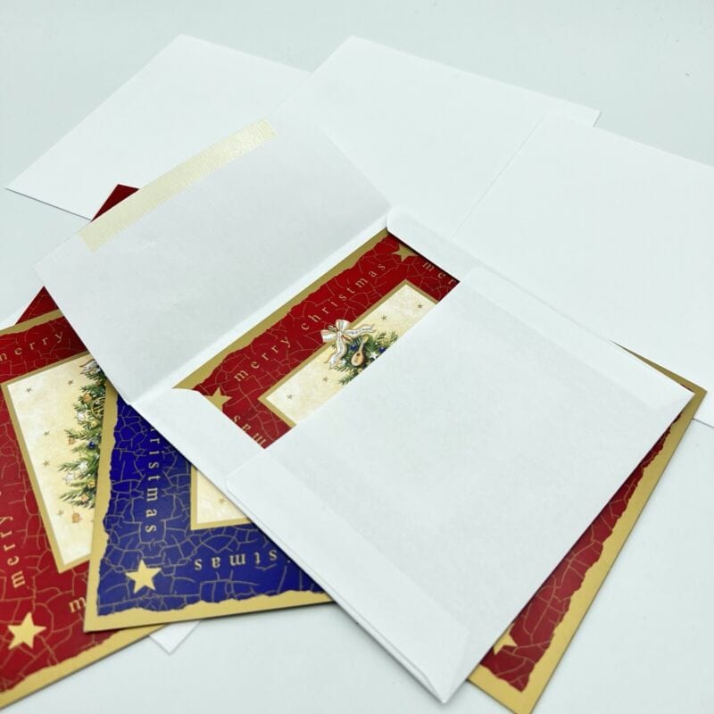 Lotto 5 cartoline di Buon Natale Vintage Natalizie inglesi di Lusso con Albero Other