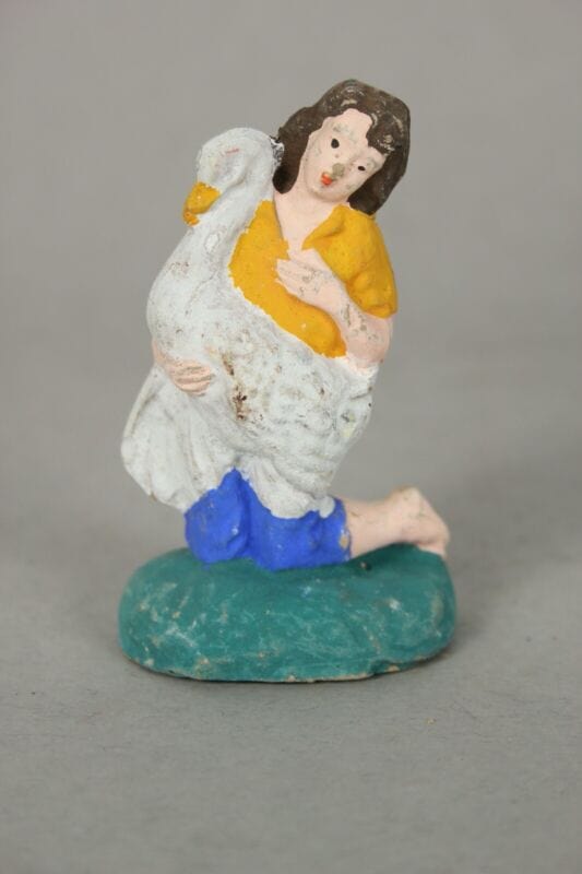 LOTTO STATUINE PRESEPE PRESEPIO ANTICHE IN TERRACOTTA VINTAGE VECCHIE ANNI 50 . Ceramiche e Porcellane