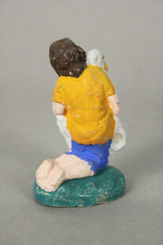 LOTTO STATUINE PRESEPE PRESEPIO ANTICHE IN TERRACOTTA VINTAGE VECCHIE ANNI 50 . Ceramiche e Porcellane