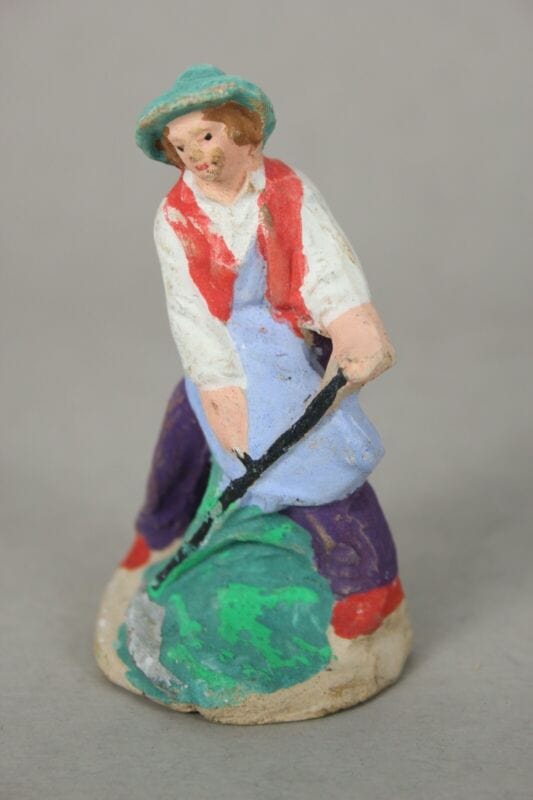 LOTTO STATUINE PRESEPE PRESEPIO ANTICHE IN TERRACOTTA VINTAGE VECCHIE ANNI 50 . Ceramiche e Porcellane