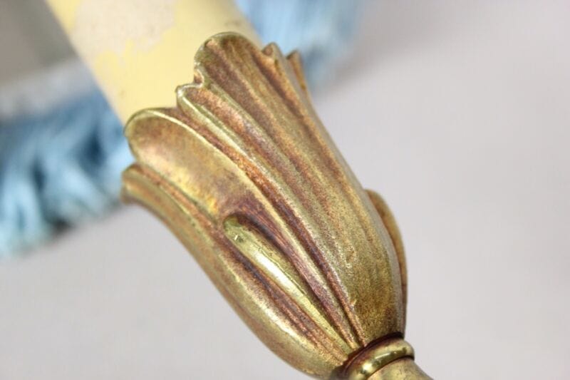 Lume antico lampada in bronzo da tavolo bugia abat jour vintage da per comodino Lampade Appliques