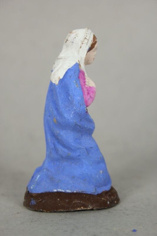 MADONNA STATUINA PRESEPE PRESEPIO MARIA ANTICA IN TERRACOTTA VINTAGE VECCHIA Ceramiche e Porcellane