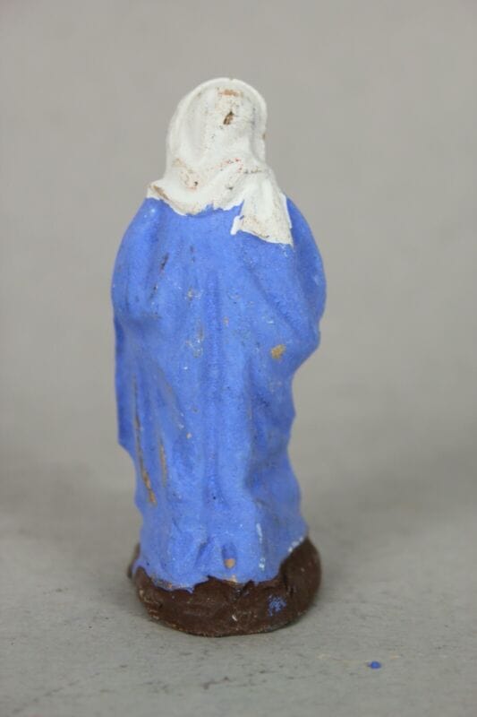 MADONNA STATUINA PRESEPE PRESEPIO MARIA ANTICA IN TERRACOTTA VINTAGE VECCHIA Ceramiche e Porcellane