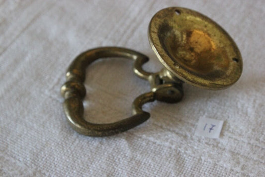 MANIGLIA D'EPOCA IN OTTONE / VECCHIO PENDAGLIO PER PORTA /ACCESSORI PER RESTAURO Restauro