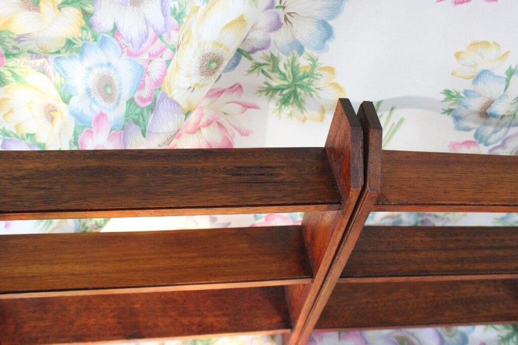 MENSOLA A PARETE TRE RIPIANI L CM 33 MENSOLINA IN LEGNO MASSELLO WOODEN SHELF Complementi d'arredo