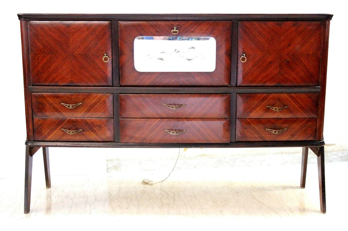 MOBILE BUFFET ANNI 50 IN LEGNO BAR CREDENZA LISSONE VINTAGE ITALIAN BAR DESIGN Arredamento