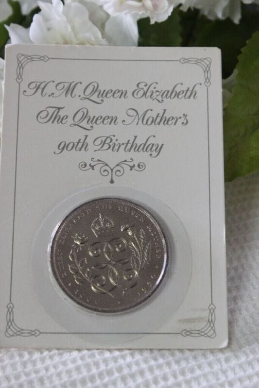 MONETA COMMEMORATIVA VINTAGE 90° COMPLEANNO REGINA MADRE 5 POUNDS  ROYAL MINT Other