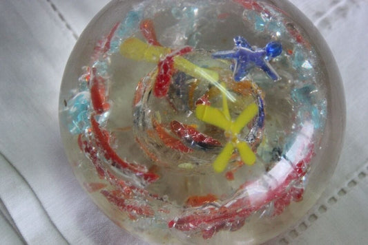 PALLA D'EPOCA IN VETRO / VINTAGE PAPER WEGHT / FERMACARTE Vetri e Cristalli