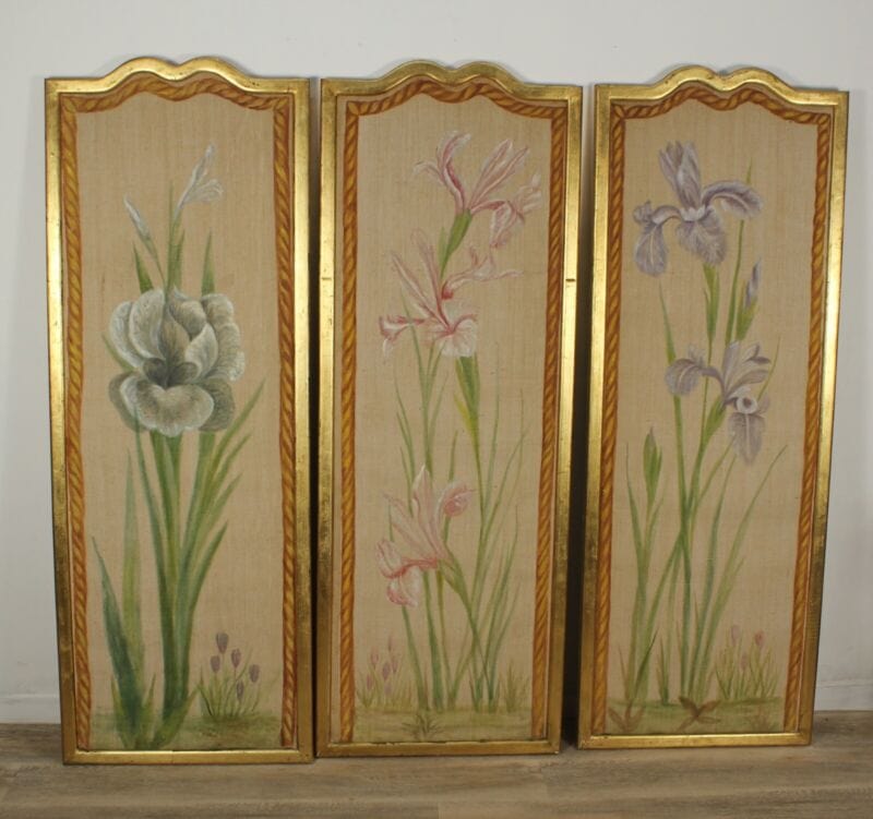 Pannello da parete arazzo antico decorativo succo d'erba liberty dipinto su tela Quadri