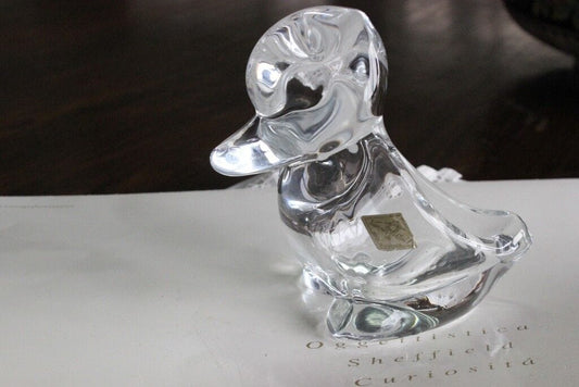 Papera in Cristallo ART VANNES Vintage Fermacarte francese Scultura Vetri e Cristalli