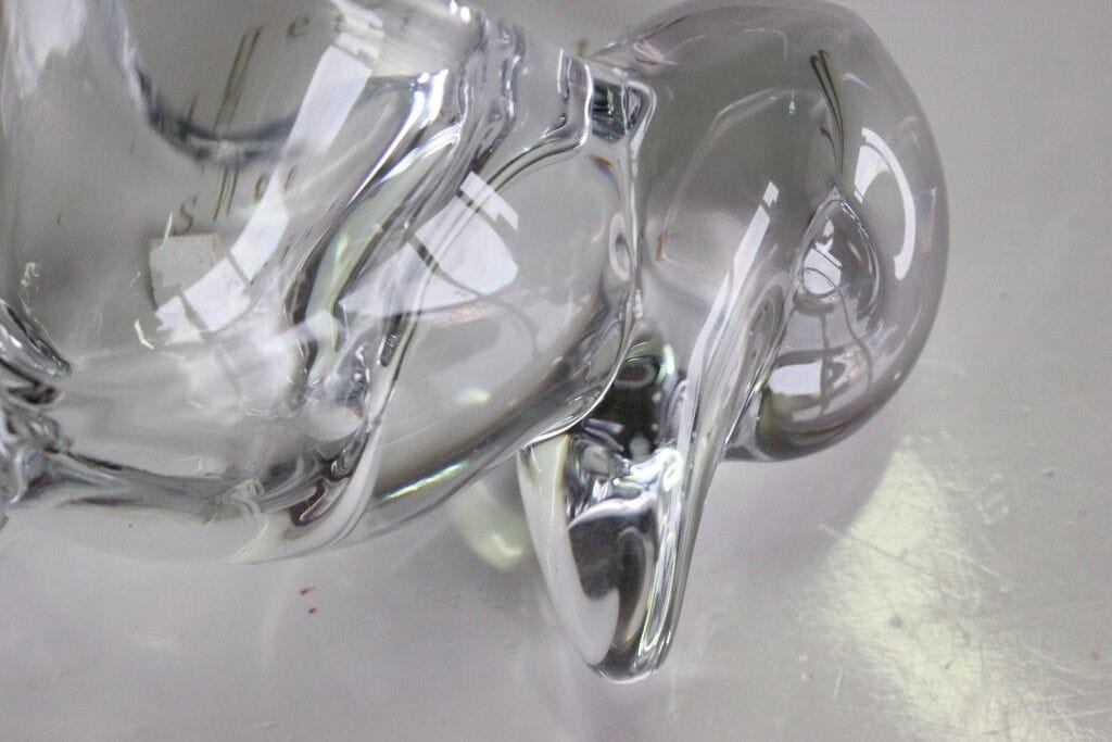 Papera in Cristallo ART VANNES Vintage Fermacarte francese Scultura Vetri e Cristalli