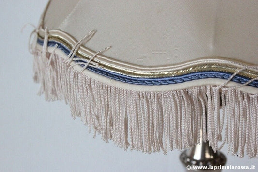 PARALUME D'EPOCA IN TESSUTO A CAMPANA H 19 diam.24 - CAPPELLO VINTAGE x LUME Lampade Appliques