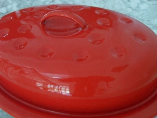 PENTOLA VINTAGE IN METALLO SMALTATO LEGUMIERA D'EPOCA - PENTOLA SHABBY CHIC Vintage