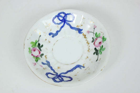 PIATTINO ANTICO IN PORCELLANA DIPINTO A MANO PIATTO DECORO FLOREALE CIOTOLA Ceramiche e Porcellane