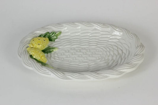 Piattino in ceramica bianca di Bassano vassoietto per porta limoni vassoio Ceramiche e Porcellane