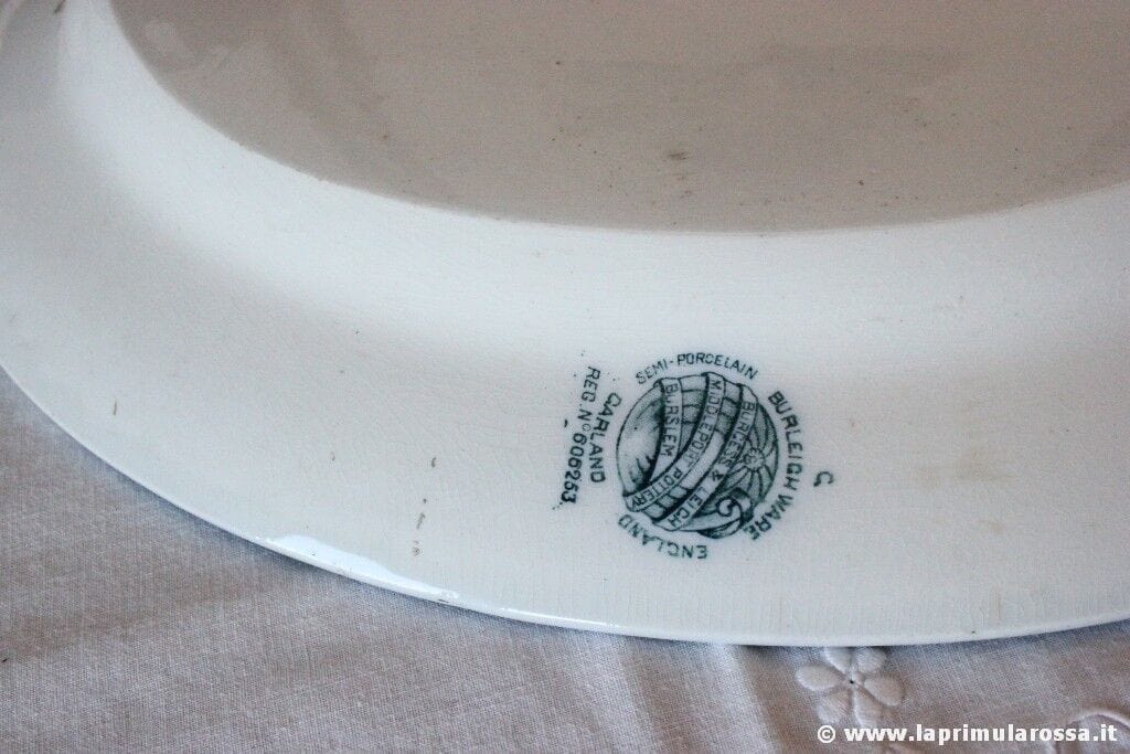 PIATTO ANTICO DA PORTATA IN CERAMICA VASSOIO OVALE INGLESE EPOCA 800 MEAT PLATE Ceramiche e Porcellane